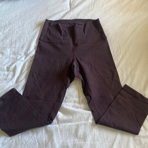 Lululemon Wunder Under 21” Crop Leggings - Burgundy - Size 6